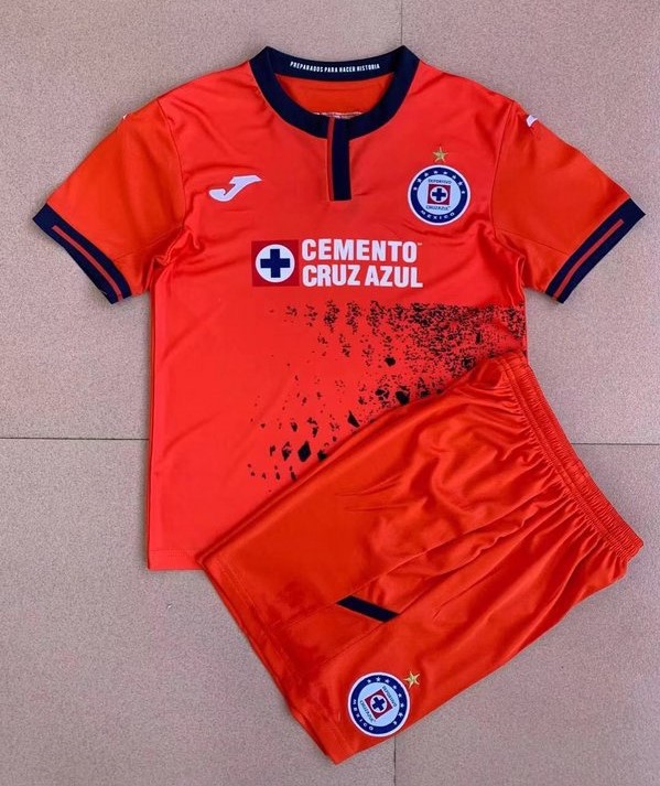 Kids-Cruz Azul 21/22 Third Red Soccer Jersey